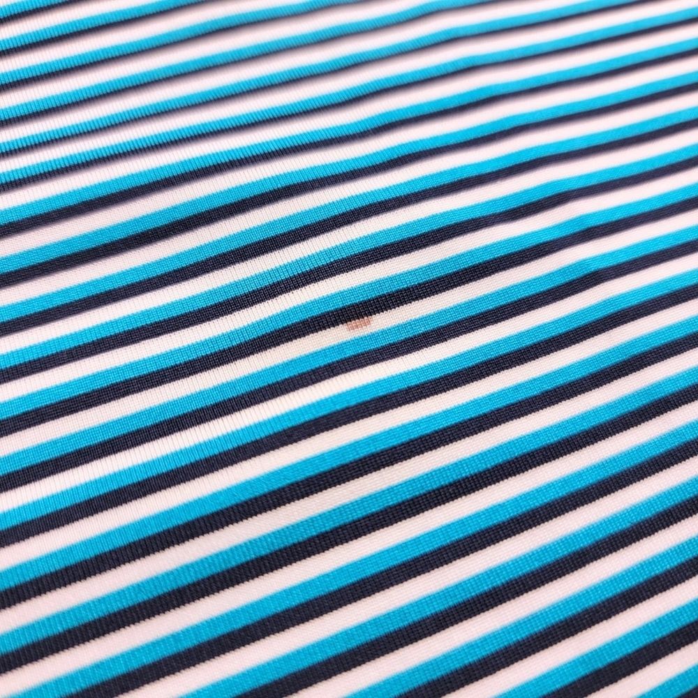 RLX Ralph Lauren Performance Panther Blue Striped Polo Golf Shirt M - Picture 8 of 9